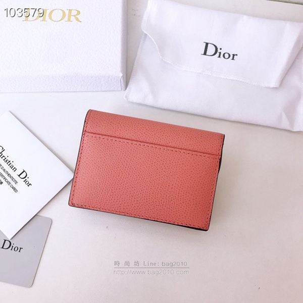 Dior包 迪奧卡包 D家新款馬鞍小卡包 Dior零錢包 粉色 5611  Dyd1073